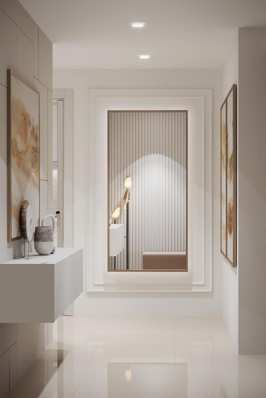 Entrance after renovation, 3D design render
